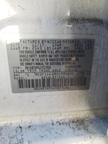 3N1AB7AP4JY227656 Nissan SENTRA S
