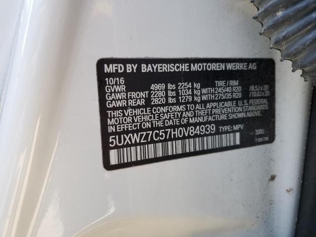 5UXWZ7C57H0V84939 BMW X3 Sdrive28i