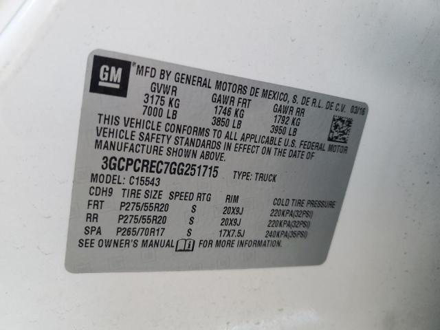 3GCPCREC7GG251715 Chevrolet Silverado C1500 Lt