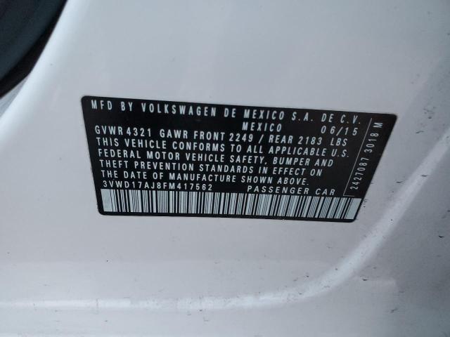 3VWD17AJ8FM417562 Volkswagen JETTA SE