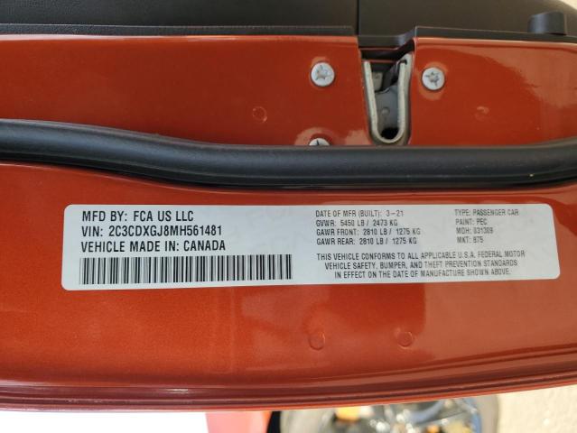 2C3CDXGJ8MH561481 Dodge Charger Scat Pack