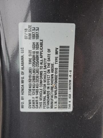 5FNRL6H70KB021910 Honda ODYSSEY EXL