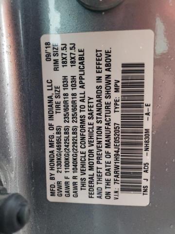 7FARW1H94JE052057 Honda Cr-v Touring