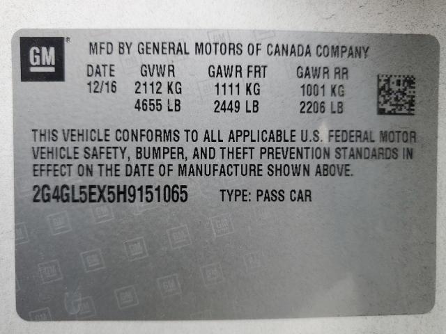 2G4GL5EX5H9151065 Buick Regal Sport Touring