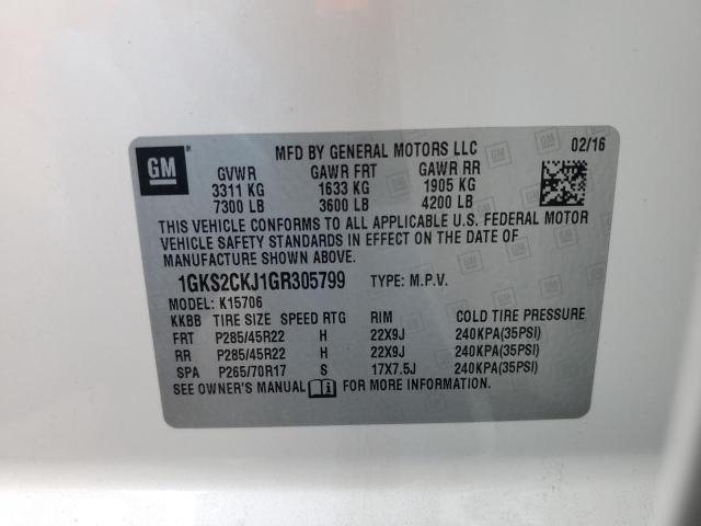 1GKS2CKJ1GR305799 GMC YUKON DENALI