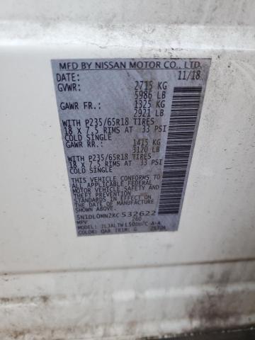 5N1DL0MN2KC532622 Infiniti QX60 LUXE