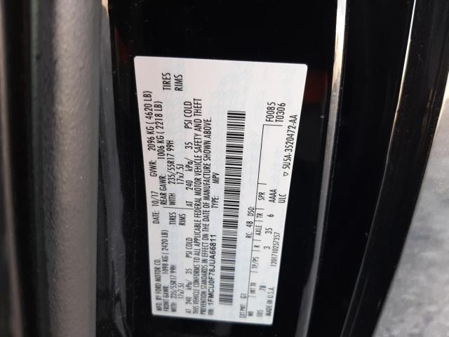 1FMCU0F78JUA66811 Ford ESCAPE S