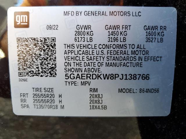 5GAERDKW8PJ138766 Buick Enclave Avenir