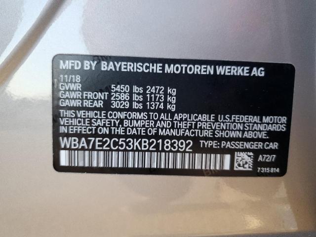 WBA7E2C53KB218392 BMW 740 I