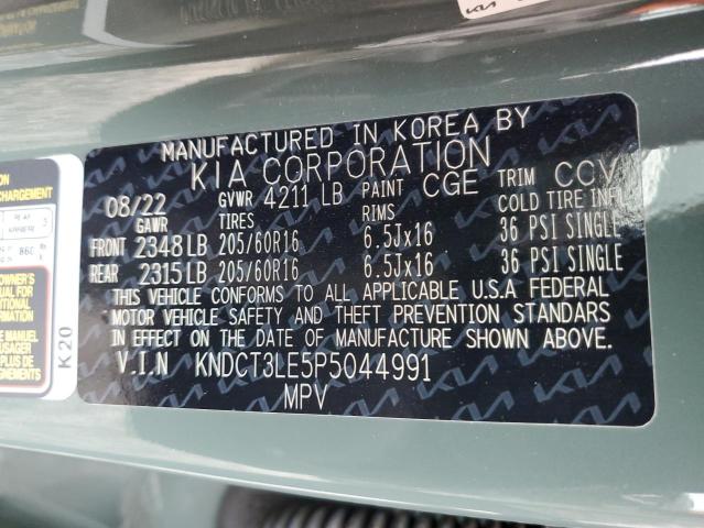 KNDCT3LE5P5044991 KIA NIRO SX