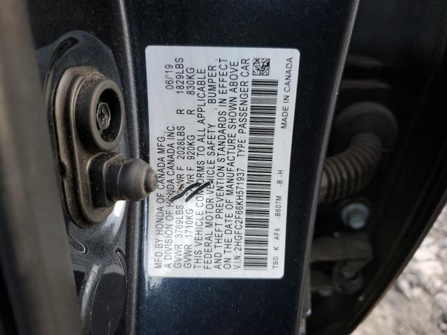 2HGFC2F66KH571937 Honda Civic Lx