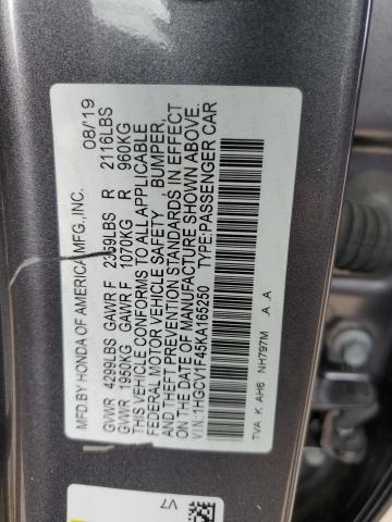 1HGCV1F45KA165250 Honda ACCORD EX