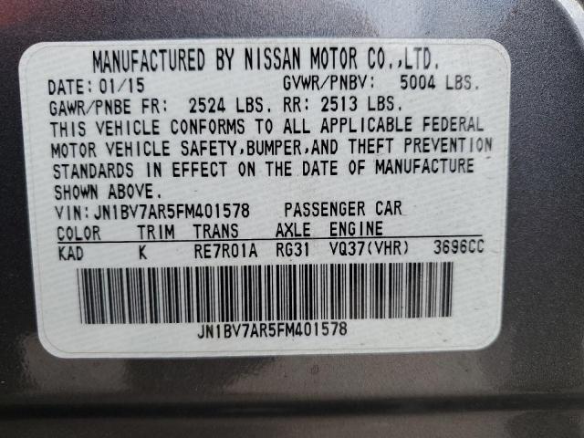 JN1BV7AR5FM401578 Infiniti Q50 BASE