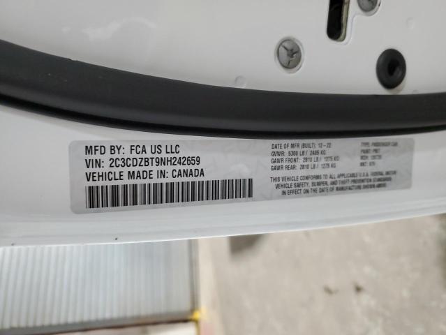 2C3CDZBT9NH242659 Dodge Challenger R/t