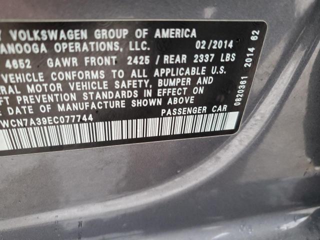 1VWCN7A39EC077744 Volkswagen PASSAT SEL
