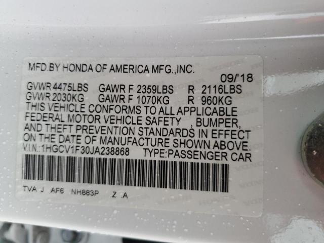 1HGCV1F30JA238868 Honda Accord Sport