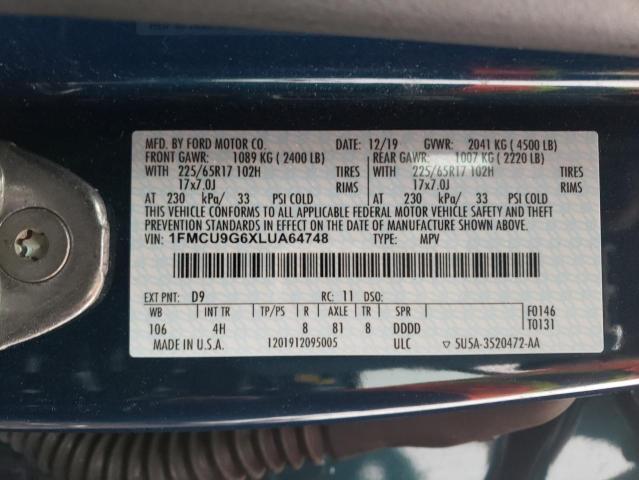 1FMCU9G6XLUA64748 Ford ESCAPE SE