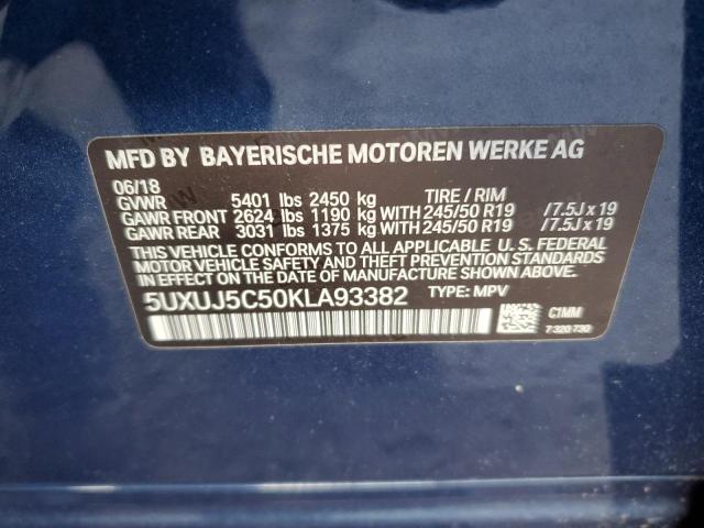 5UXUJ5C50KLA93382 BMW X4 M40i
