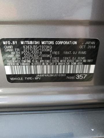 JA4AP4AU9KU010363 Mitsubishi Outlander Sport Se