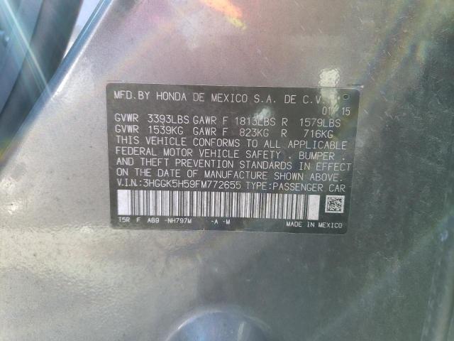 3HGGK5H59FM772655 Honda FIT LX