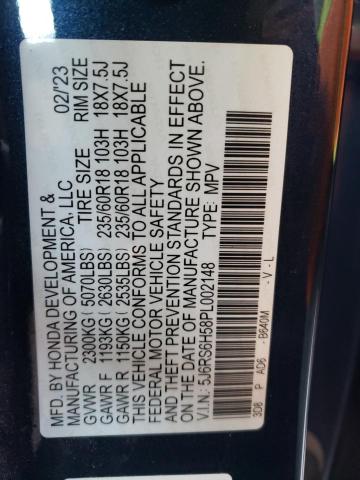 5J6RS6H58PL002148 Honda Cr-v Sport