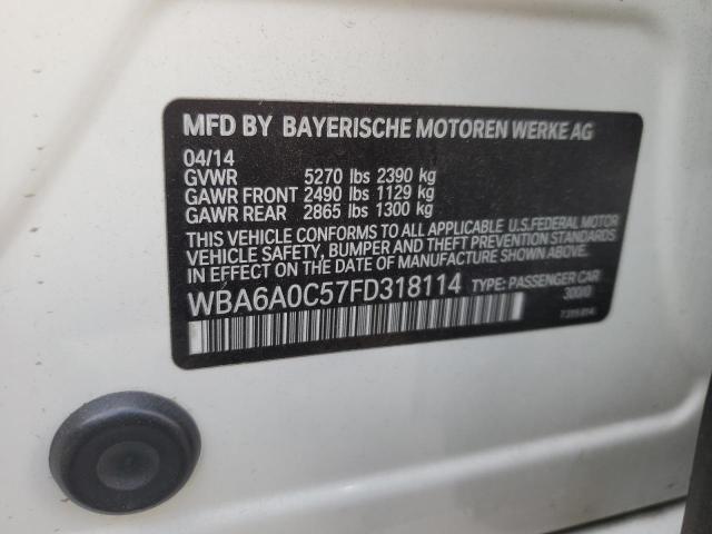 WBA6A0C57FD318114 BMW 640 I Gran Coupe