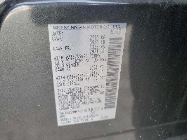 5N1AR2MM7EC638525 Nissan Pathfinder S