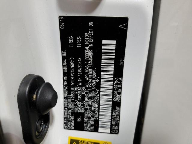 5TDJKRFH8GS289748 Toyota Highlander Xle