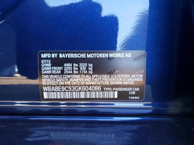 WBA8E9C53GK604086 BMW 328 I Sulev