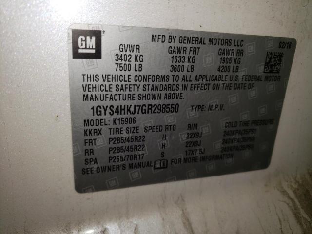 1GYS4HKJ7GR298550 Cadillac Escalade Esv Luxury