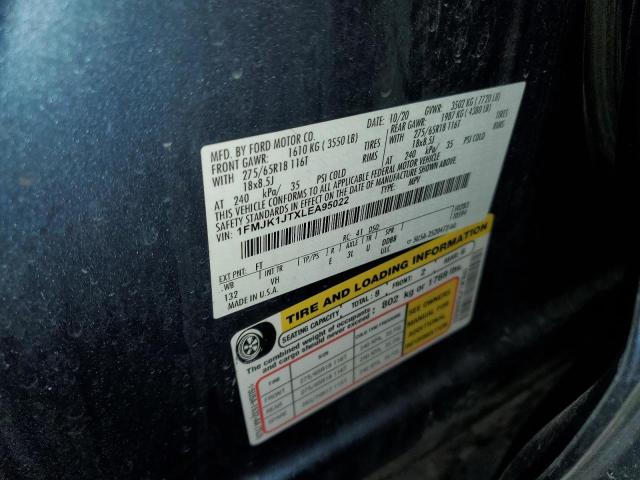 1FMJK1JTXLEA95022 Ford Expedition Max Xlt