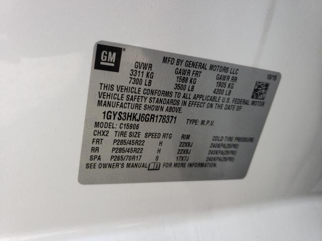 1GYS3HKJ6GR178371 Cadillac Escalade Esv Luxury