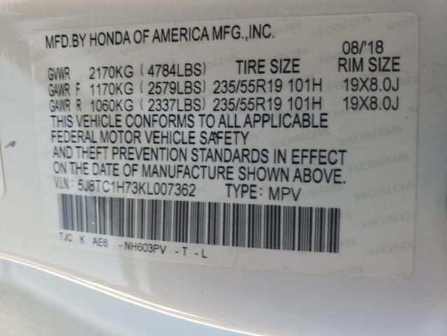 5J8TC1H73KL007362 Acura Rdx Advance