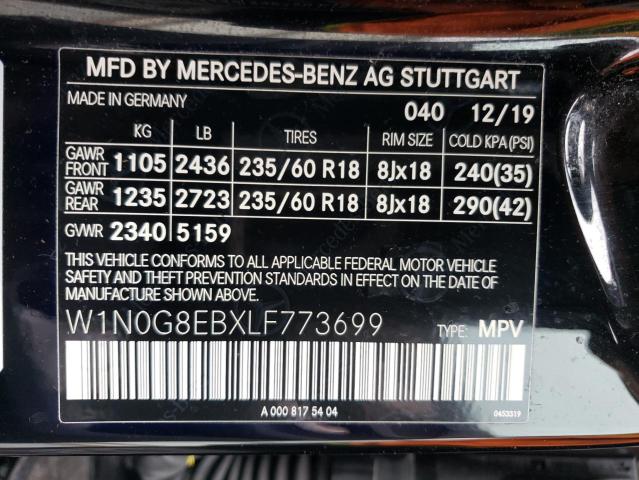 W1N0G8EBXLF773699 Mercedes-Benz Glc 300 4matic