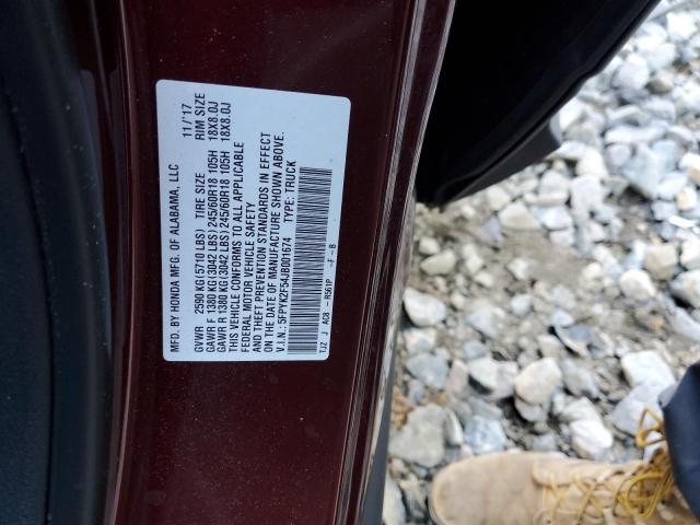 5FPYK2F54JB001674 Honda Ridgeline Rtl