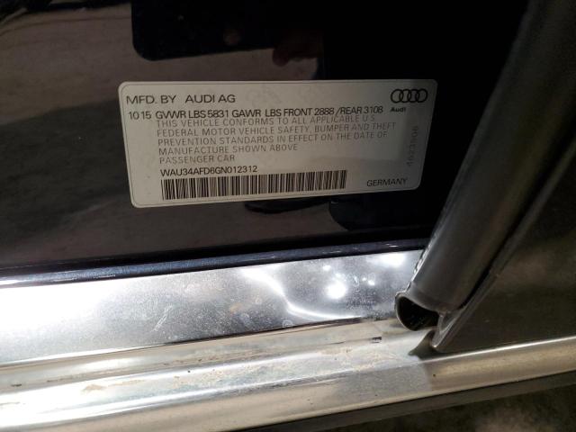 WAU34AFD6GN012312 Audi A8 L Quattro