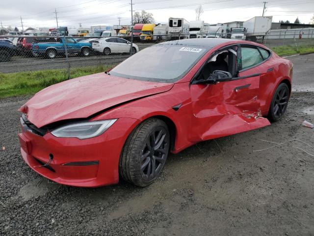 2021 Tesla Model S მანქანა იყიდება აუქციონზე, vin: 5YJSA1E57MF449733, აუქციონის ნომერი: 81120163