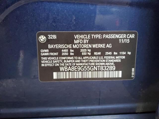 WBA8E9G55GNT83289 BMW 328 I Sulev