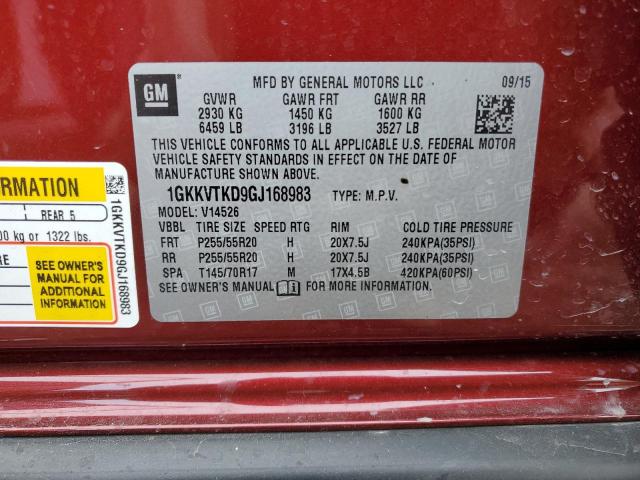 1GKKVTKD9GJ168983 GMC Acadia Denali
