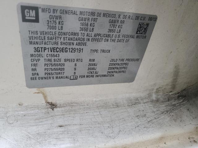 3GTP1VEC9EG129191 GMC Sierra C1500 Slt
