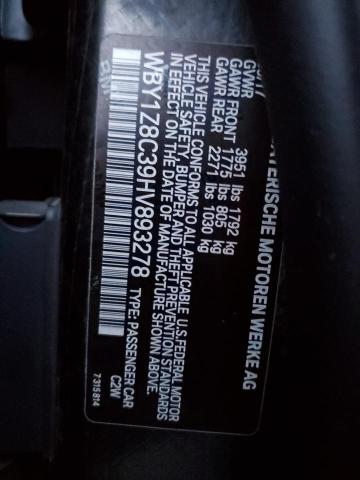WBY1Z8C39HV893278 BMW I3 REX