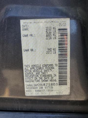 1N4AL3AP2FN875803 Nissan ALTIMA 2.5