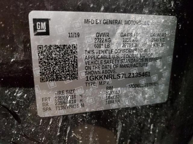1GKKNRLS7LZ135461 GMC ACADIA SLE