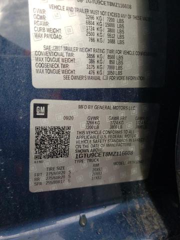 1GTU9CET8MZ116608 GMC Sierra K1500 Elevation