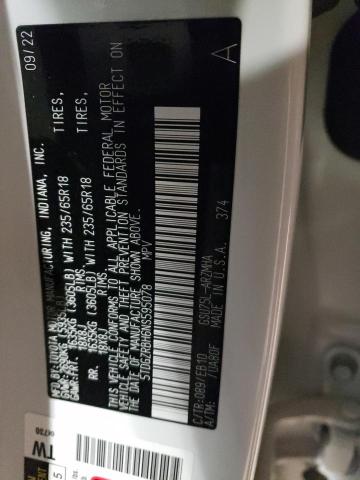 5TDGZRBH6NS595078 Toyota Highlander Xle