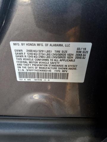 5FNYF7H22KB003146 Honda Passport Sport