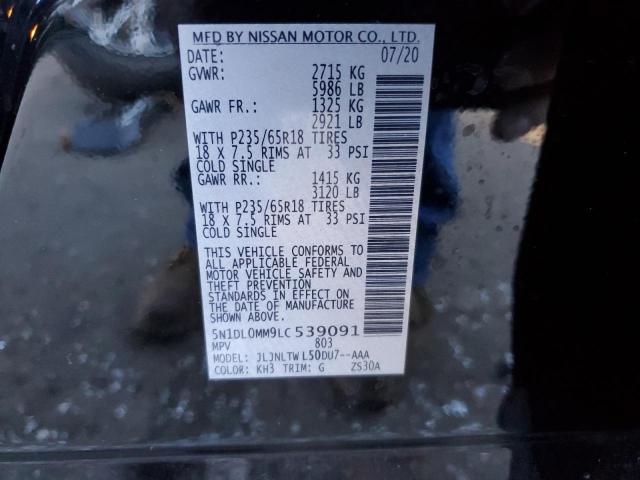 5N1DL0MM9LC539091 Infiniti QX60 LUXE