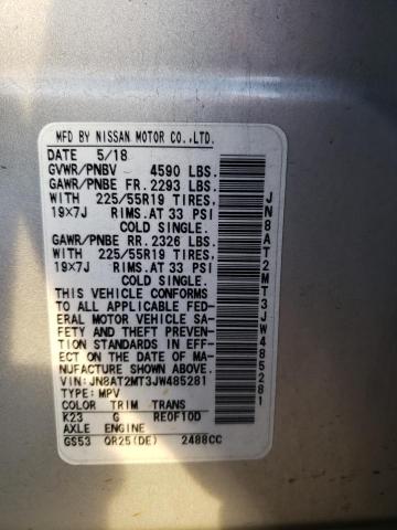 JN8AT2MT3JW485281 Nissan ROGUE S