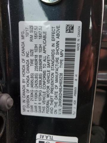 2HKRW2H99JH605238 Honda Cr-v Touring