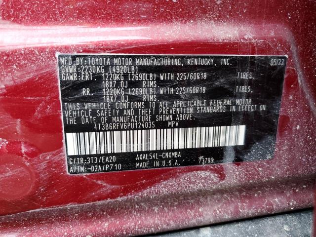 4T3B6RFV6PU124035 Toyota Rav4 Xle Premium